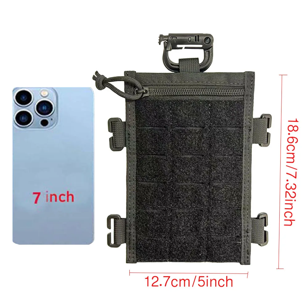 Bolsa de chaleco táctico para exteriores, accesorio, sistema Molle, riñonera para teléfono, almacenamiento de Base de gancho funcional, perfecto para senderismo y acampada - imagen 4