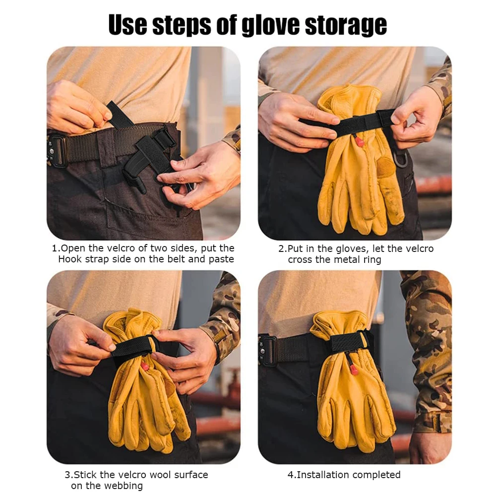 JOAXOR-Clip de guante para exteriores, almacenamiento de cuerda de escalada con hebilla de gancho giratorio de 360 ° - imagen 3