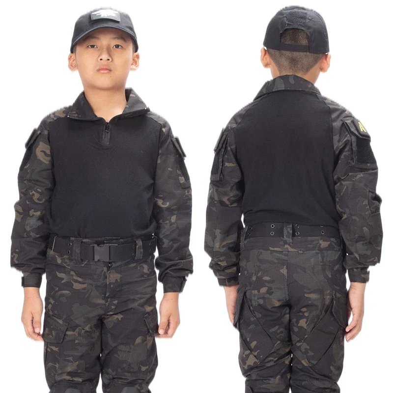 Traje de rana transpirable de camuflaje para niños y niñas, traje BDU para exteriores, vestido familiar de campo CS, campamento de verano - imagen 5