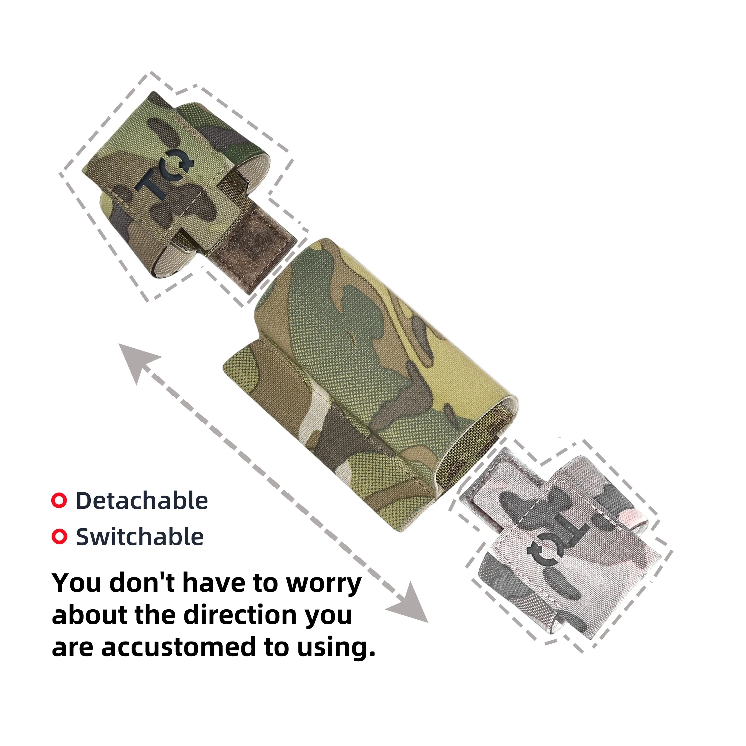 Bolsa táctica Molle elástica de liberación rápida TQ versión Molle torniquete ajustable multidireccional y soporte para marcadores - imagen 2