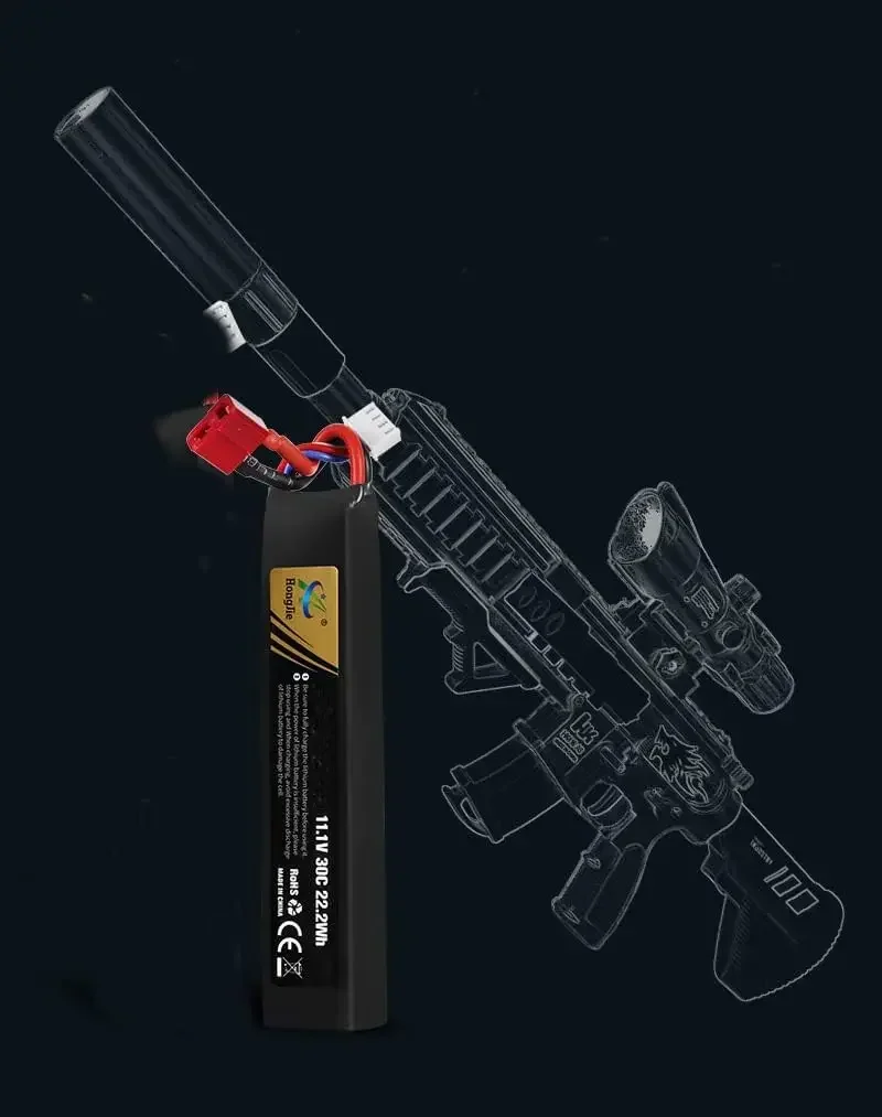 Batería recargable de Lipo 11,1 V, 2800mAh, 30C para pistola de agua electrónica RC, modelo de pistola de Airsoft, accesorios de gel blaster de splatrball - imagen 5