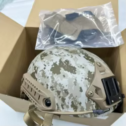 Casco táctico FMA de corte alto AOR1/AOR2 Desert Digital Camo - Casco Airsoft Bump con sistema de riel para actividades al aire libre