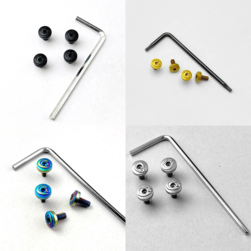 1 Juego de tornillos de mango de agarre de 4 colores con llave para modelos Kublai Khan P4 1911, protector de madera, accesorios de reparación DIY, piezas de clavos