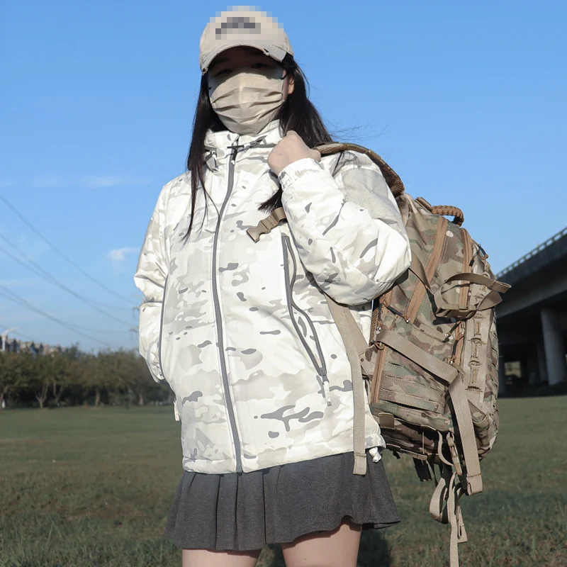 MCAP Chaqueta de algodón táctica ligera de invierno para hombre, chaqueta de camuflaje de nieve Polar para clima frío, abrigo de algodón ruso L7 para mujer - imagen 5