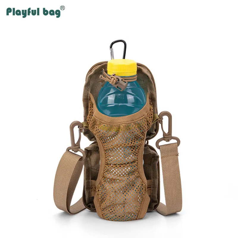Bolsa para botella de agua plegable para exteriores, bolsa de hidratación EDC Molle, equipo de escalada para montar, paquete ligero impermeable AVA205 - imagen 5