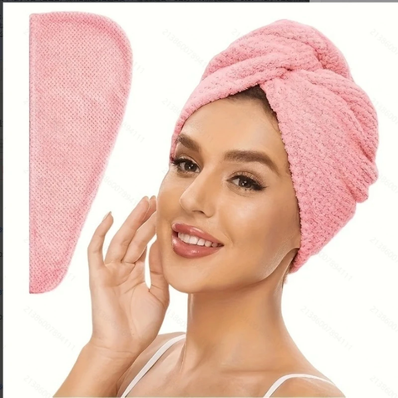 Toalla de microfibra para el cabello: de secado rápido, ultraabsorbente, se importa suavemente el cabello rizado o dañado, gorro secador de pelo para mujeres - imagen 3