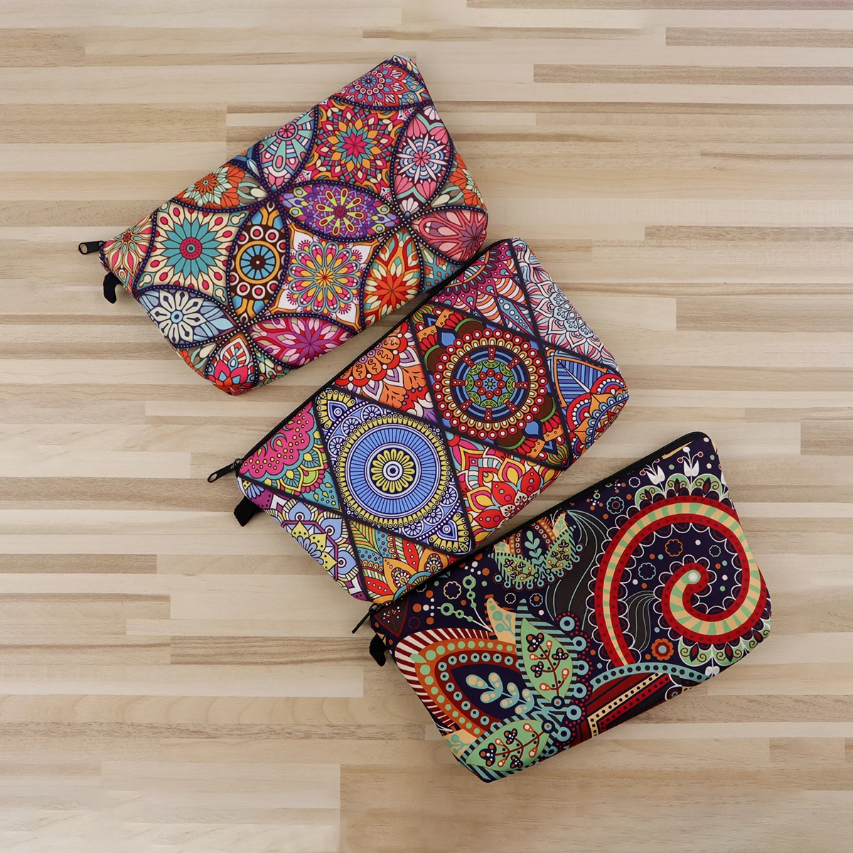 Bolsa de maquillaje de estilo bohemio para mujer, organizador de cosméticos Vintage, bolsa con cremallera, bolsa de cosméticos de viaje, bolsas de maquillaje para mujer - imagen 5