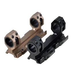 Anillos dobles tácticos Airsoft para caza QD, accesorios de montaje de alcance voladizo de 25,4mm y 30mm para pistola de aire con riel de 20mm AR15