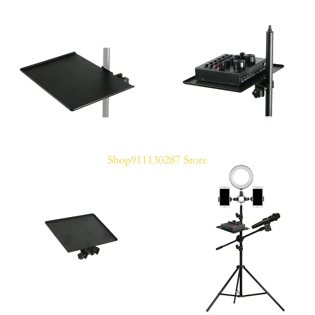J1HC para accesorios soporte trípode Soporte teléfono móvil Bandeja sonido Micrófono Micrófono plástico Rotación