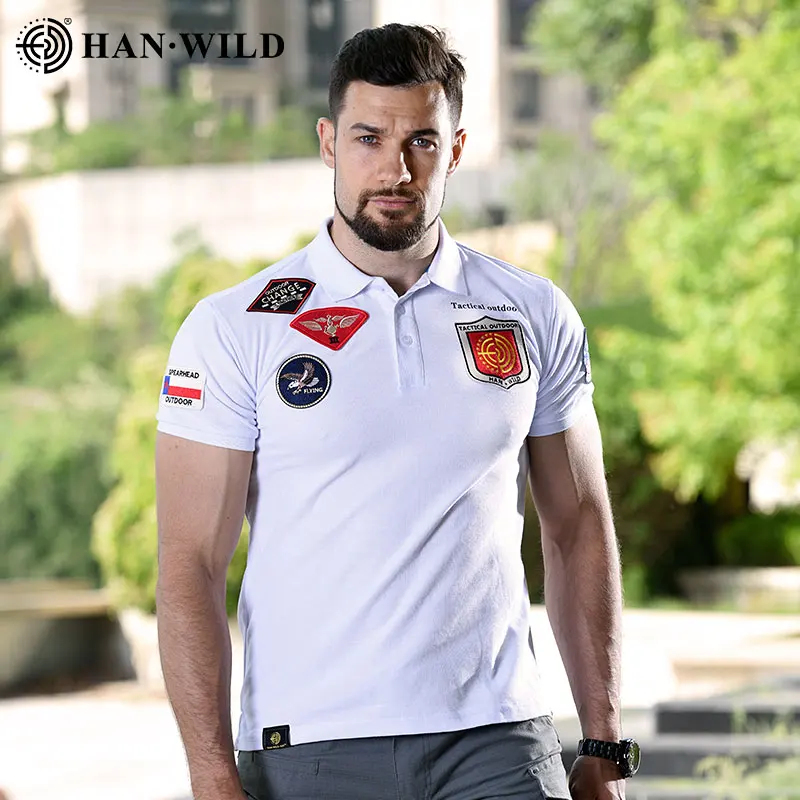 Camiseta de combate para hombre y mujer, Polo de Golf, camiseta bordada, Tops informales, camisa táctica para viaje, senderismo, Camping, ropa de verano - imagen 3