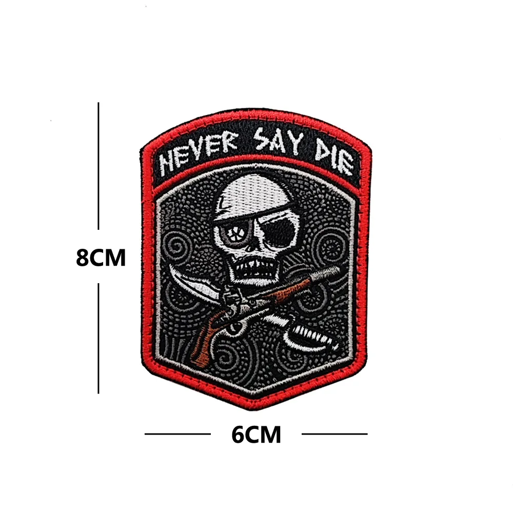 Parche bordado de Medusa silbatos, mientras que al acecho, nunca digo que die, I'M HELP lead slinger Badge Hook Loop apliques Sticker para chaqueta - imagen 4