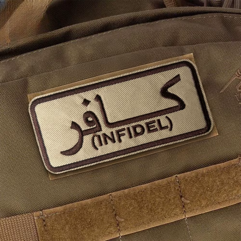 Parche táctico bordado INFIDEL con velcro para chaleco y mochila - imagen 4