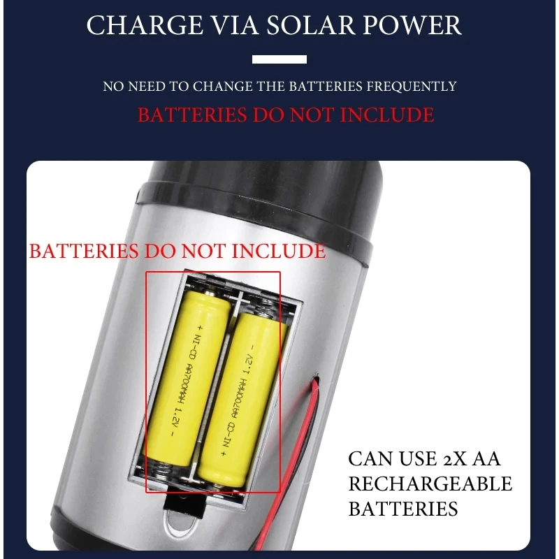 Cámara impermeable simulada con energía Solar, cámara tipo bala CCTV falsa, sistema de seguridad de vigilancia para asustar al ladrón, Led rojo intermitente - imagen 5