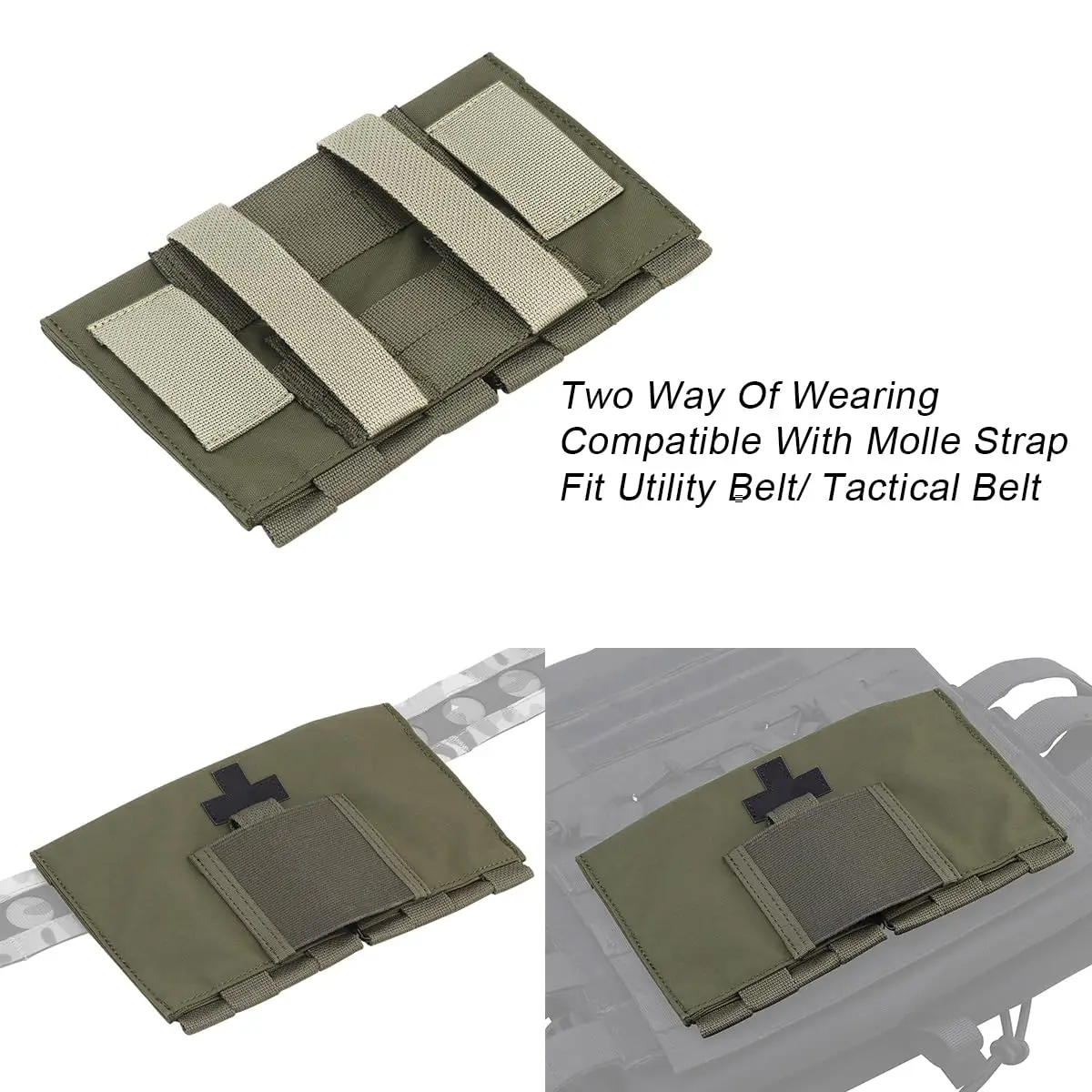 Bolsa táctica IFAK con MOLLE y liberación rápida para kit médico - imagen 4
