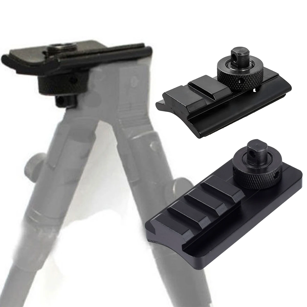 Táctico Airsoft Rifle caza tiro bípode Sling perno giratorio adaptador de riel Picatinny 20mm adaptador de bípode de riel Picatinny