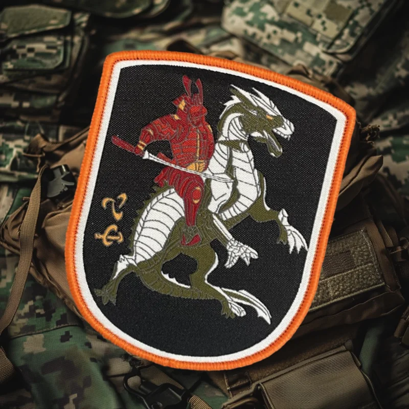 Parche táctico de Caballero de dragón, insignia de moral militar, gancho y bucle estampado, mochila militar, ropa, pegatina decorativa, brazalete - imagen 4
