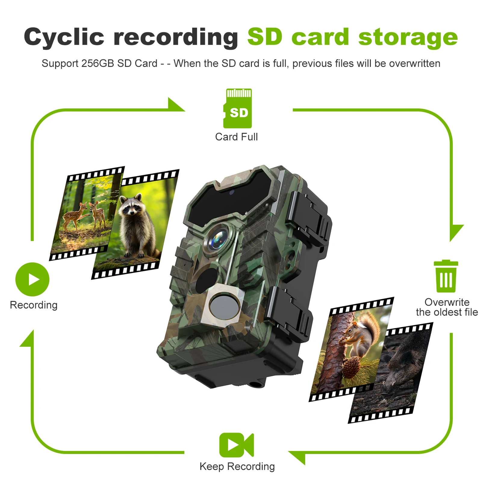 Cámara de rastreo inalámbrica solar de 32 MP - Cámara de caza de vida silvestre Wifi impermeable IP66 con visión nocturna infrarroja y batería de 10.000 mAh - imagen 5