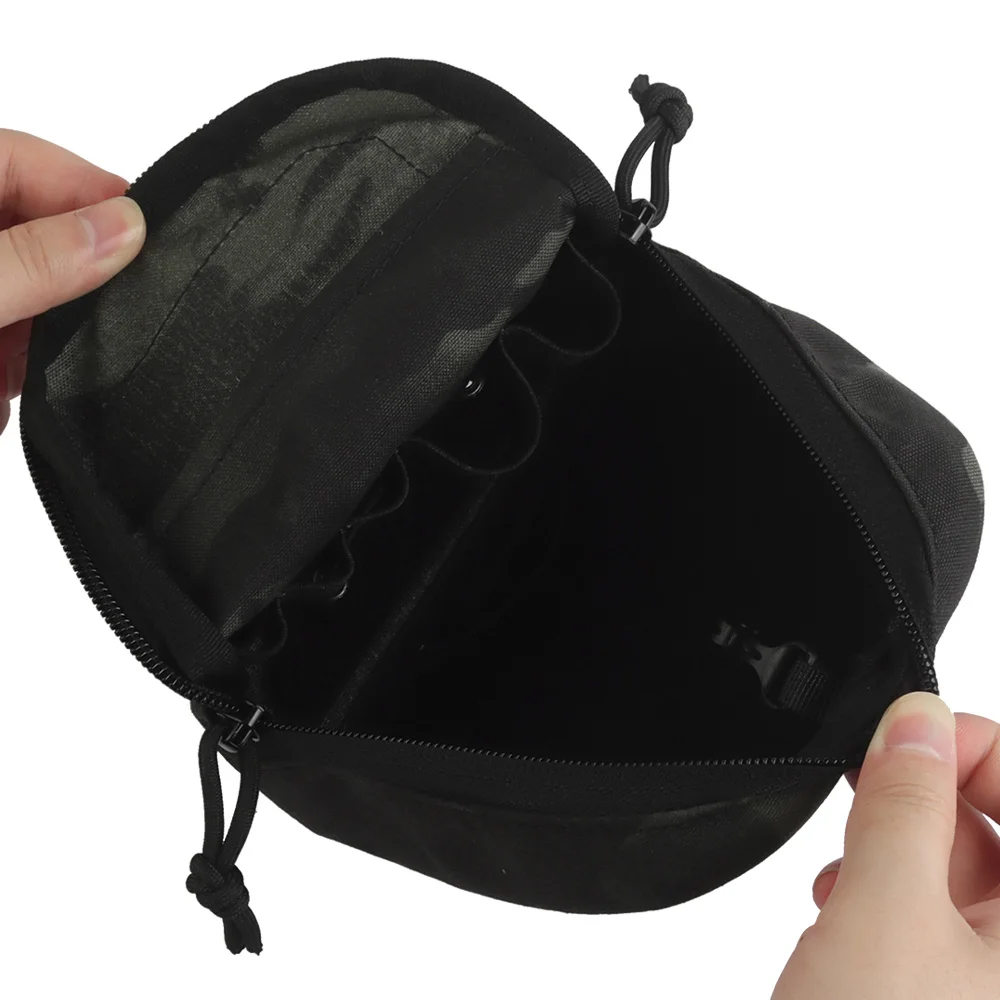 Bolsa táctica MOLLE con doble cremallera para deportes al aire libre, linterna de caza, herramientas de emergencia, bolsa de almacenamiento, chaleco Airsoft, cinturón, equipo - imagen 5