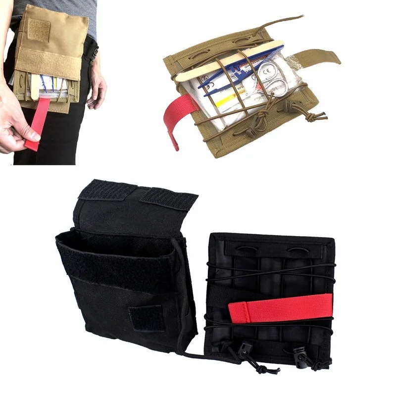 Bolsa táctica médica Molle, Kit militar de primeros auxilios, cinturón, paquete de cintura, caza al aire libre, emergencia, supervivencia, EMT, médico, EDC - imagen 4