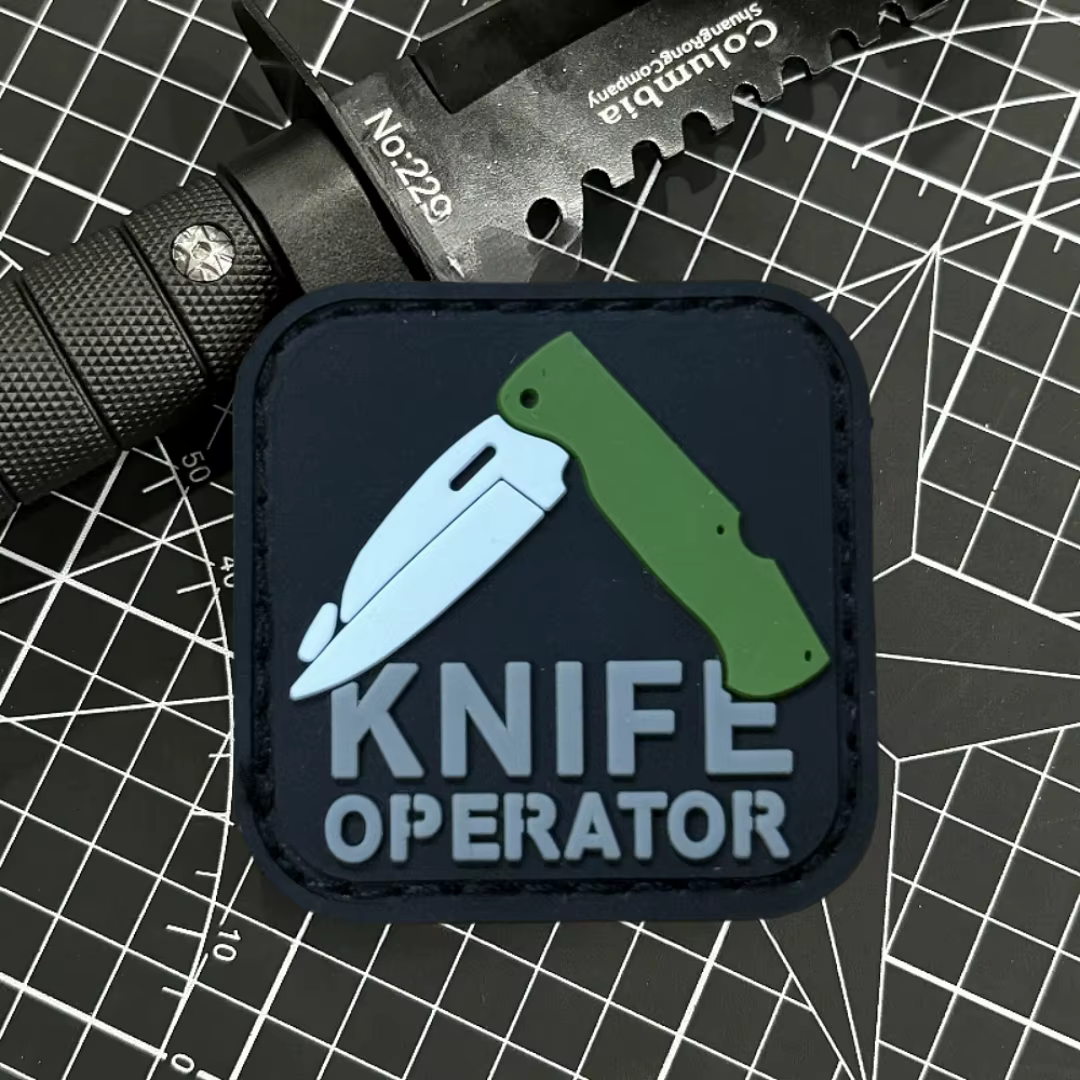 Parche táctico 3D PVC operador cuchillo – Moral militar - imagen 3
