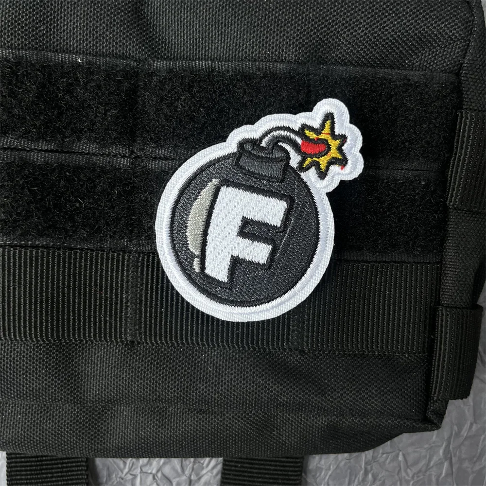 F BOMB-pegatinas bordadas, insignia de moral, equipo táctico, parche militar, parches de gancho y bucle, mochila Wappen - imagen 2