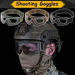 Gafas tácticas airsoft antiviento antipolvo con montaje para casco