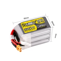 Tattu R-Line Batería LiPo 22.2V 850mAh 6S Dron FPV RC