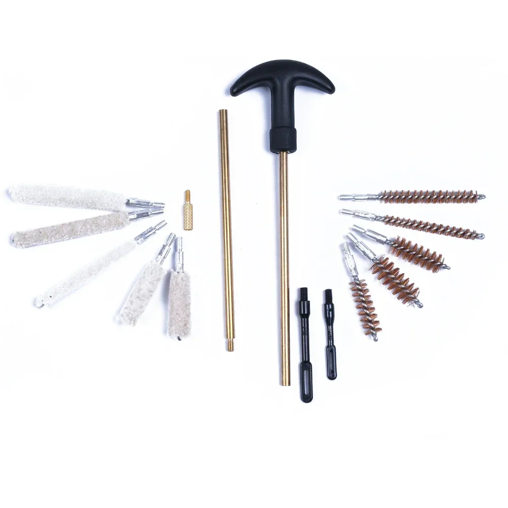 Kit de limpieza de barril de pistola táctica, 16 Uds., para Rifle, pistola, cepillo, herramienta de limpieza para herramienta de caza calibre.22/.38/9mm/.40/.45 - imagen 5