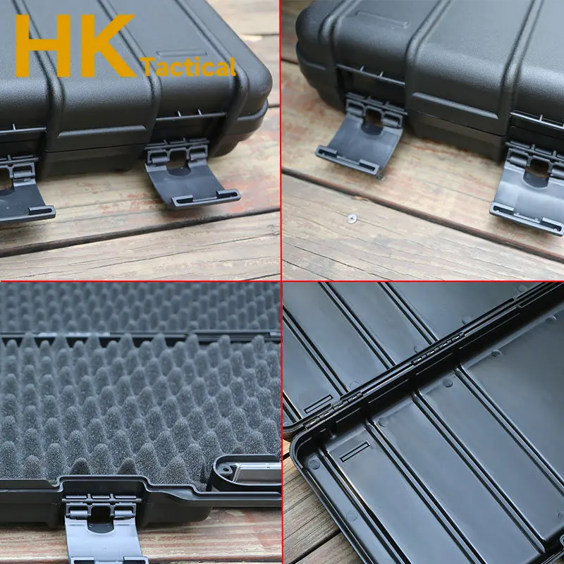 Caja de Herramientas especial para armas al aire libre, resistente al desgaste en el interior con esponja estuche rígido, equipo impermeable a prueba de humedad, caja larga de plástico - imagen 4