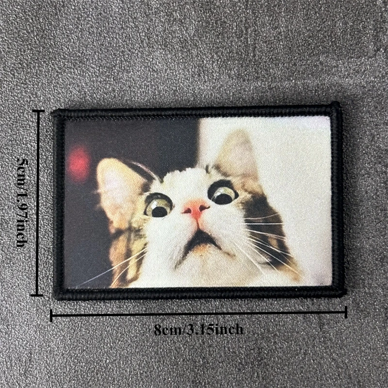 Parche táctico gato – Velcro moral para mochila o brazalete - imagen 3