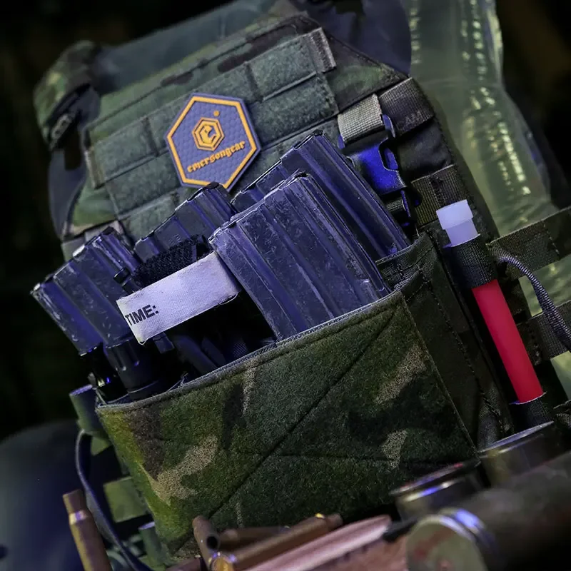 Emersongear para chasis de lucha estilo SS MK4 5,56, bolsa Triple para revistas, Panel de aparejo de pecho, bolsa magnética de nailon táctico - imagen 3