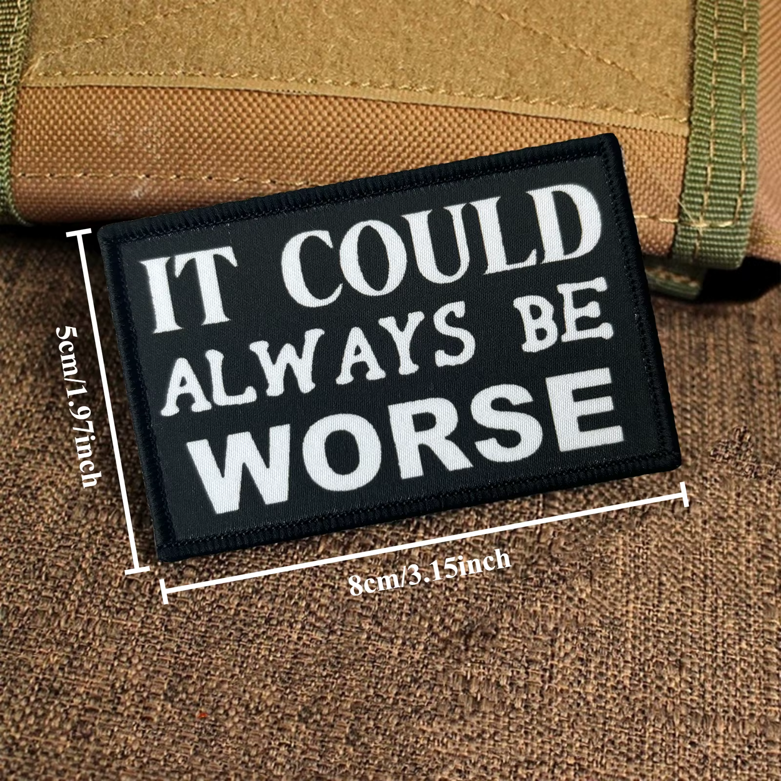Parche táctico velcro con Meme – Insignia moral militar para mochila
