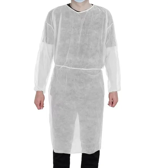 Ropa de aislamiento protectora desechable Unisex, bata de lactancia antiniebla, impermeable, antimanchas de aceite, 10 Uds. - imagen 3