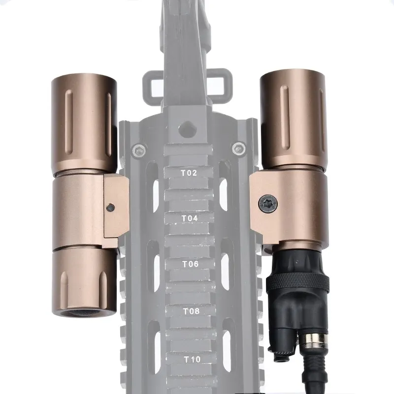 WADSN linterna táctica PDW350 PLHv2, foco de alta potencia de 1000 lúmenes Airsoft con interruptor de presión de doble función para riel de 20MM - imagen 5