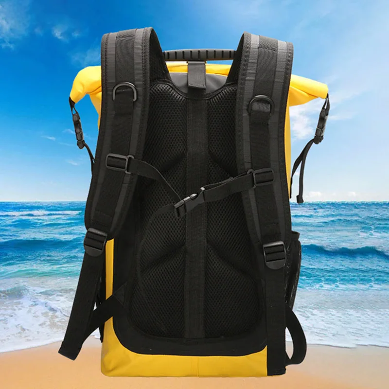 Mochila impermeable de PVC para hombre y mujer, bolsa de 25L con bolsillo seco y húmedo para acampar, escalar, Trekking, senderismo, natación y viaje - imagen 3