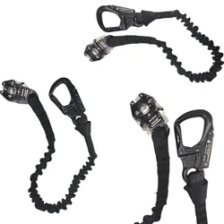 Hebilla de liberación rápida para exteriores con cuerda de seguridad elástica que cuelga el diseño de doble cabeza