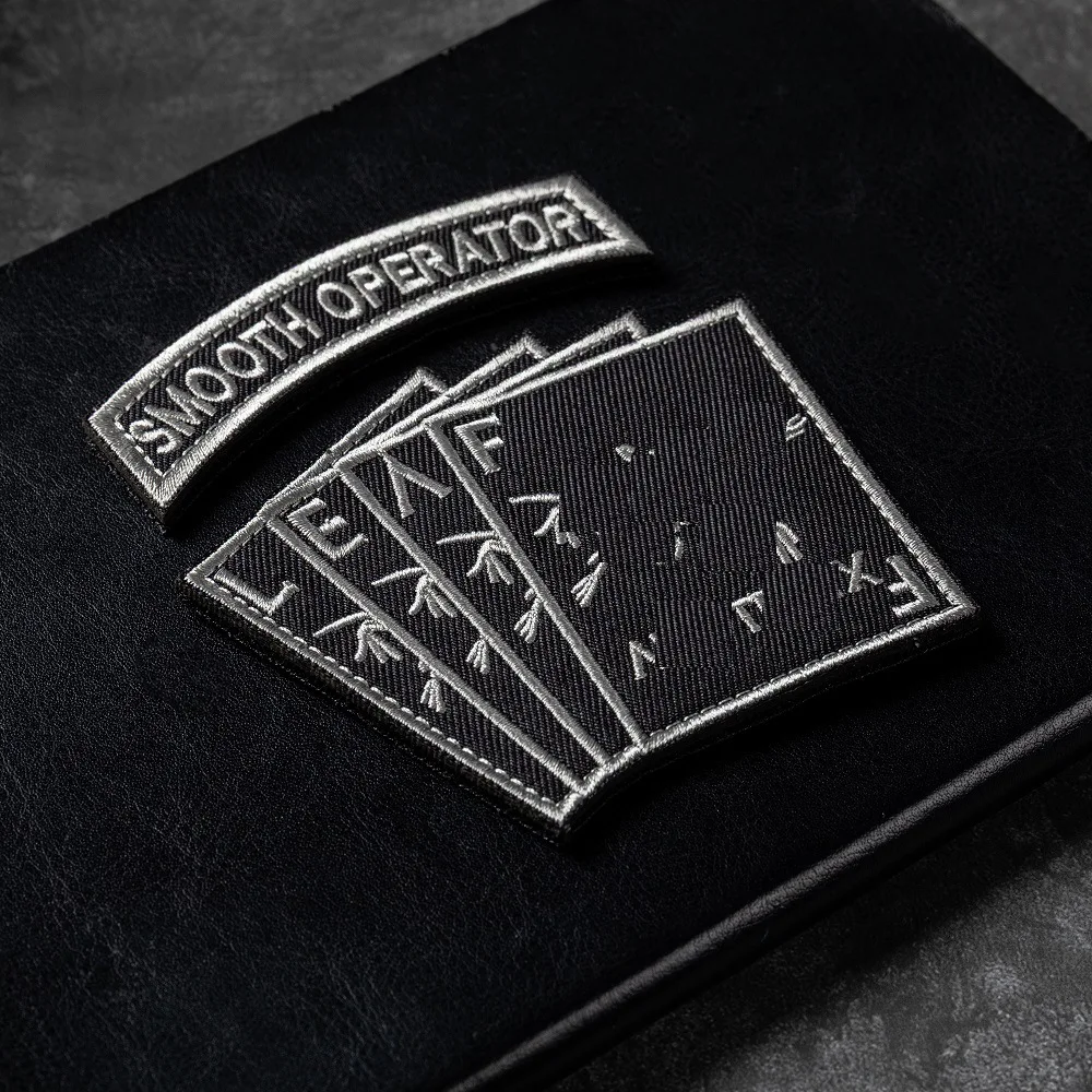 Insignia reflectante cortada con láser, parche para brazo de chaqueta de combate de aves militares, etiqueta de abridor de lubina, hacha de batalla de hojas con parche para mochila - imagen 2