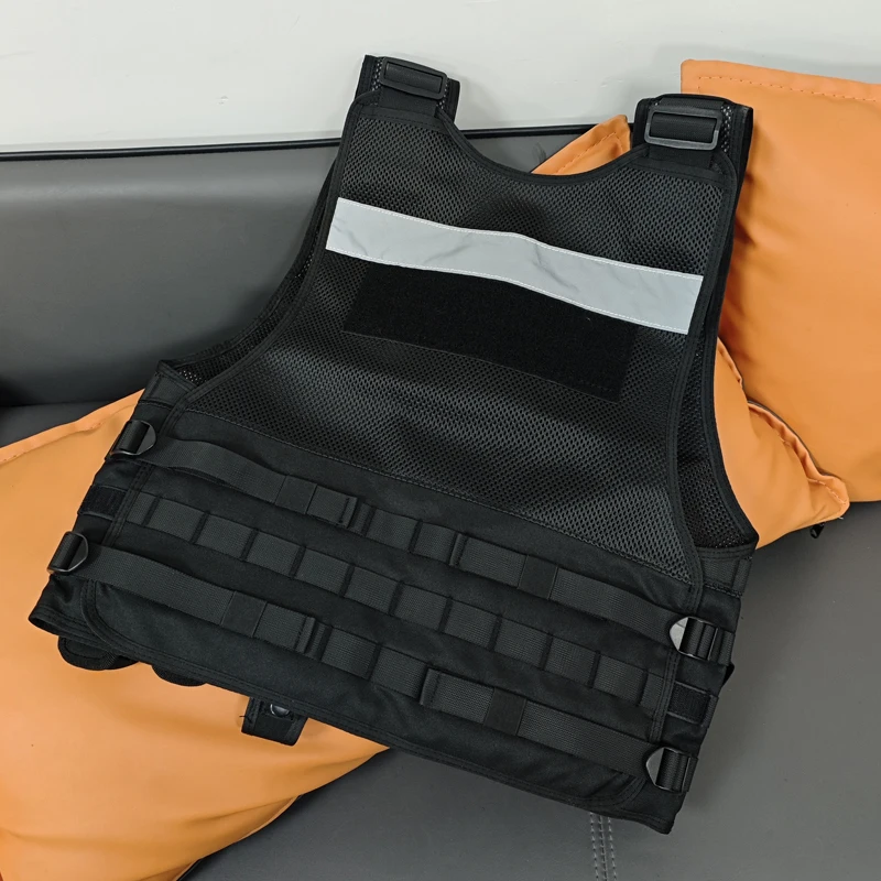 Chaleco táctico de servicio Chaleco de combate multifuncional transpirable negro Chaleco de patrulla - imagen 4