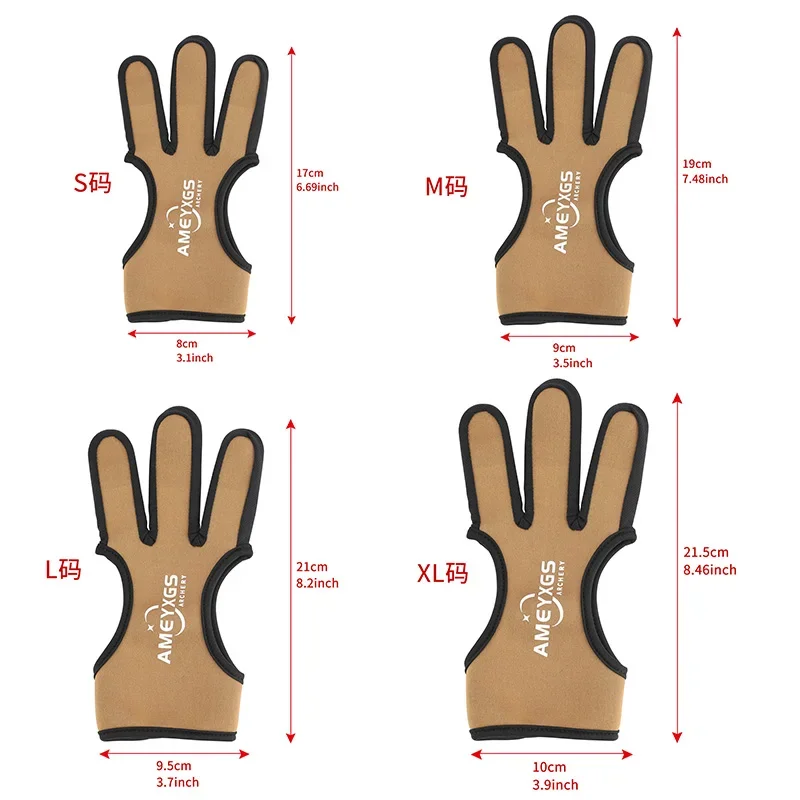 Pestaña para dedo de tiro con arco, protector de 3 dedos, arco recurvo, tiro con arco tradicional, objetivo de caza, protección para mano izquierda/derecha, 1 ud. - imagen 2