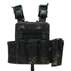 Chaleco táctico portaplacas Multicam, resistente al desgaste