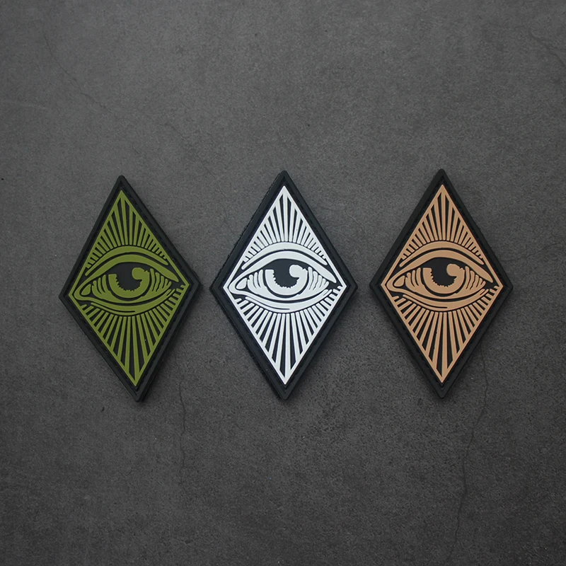 Parche luminoso de PVC de Ojo de Dios, parche táctico de goma que brilla en la oscuridad, insignia para bolsa, ropa, chaleco, decoración DIY - imagen 5