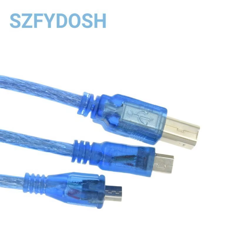 Cable USB Arduino Uno R3 Mini/Micro Nano Mega Azul - imagen 3
