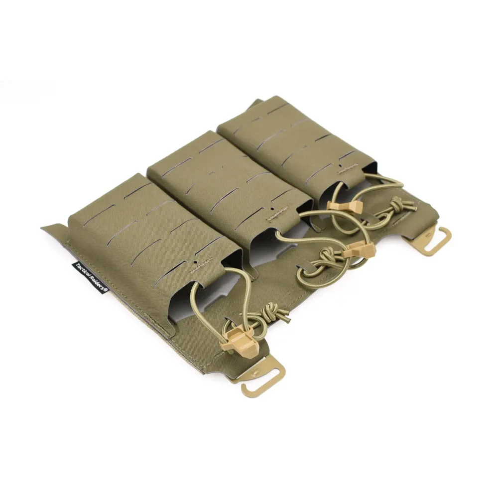 Chaleco táctico Molle Attack Panel frontal Bolsa plana Bolsa triple para revistas Corte láser multicolor - imagen 4