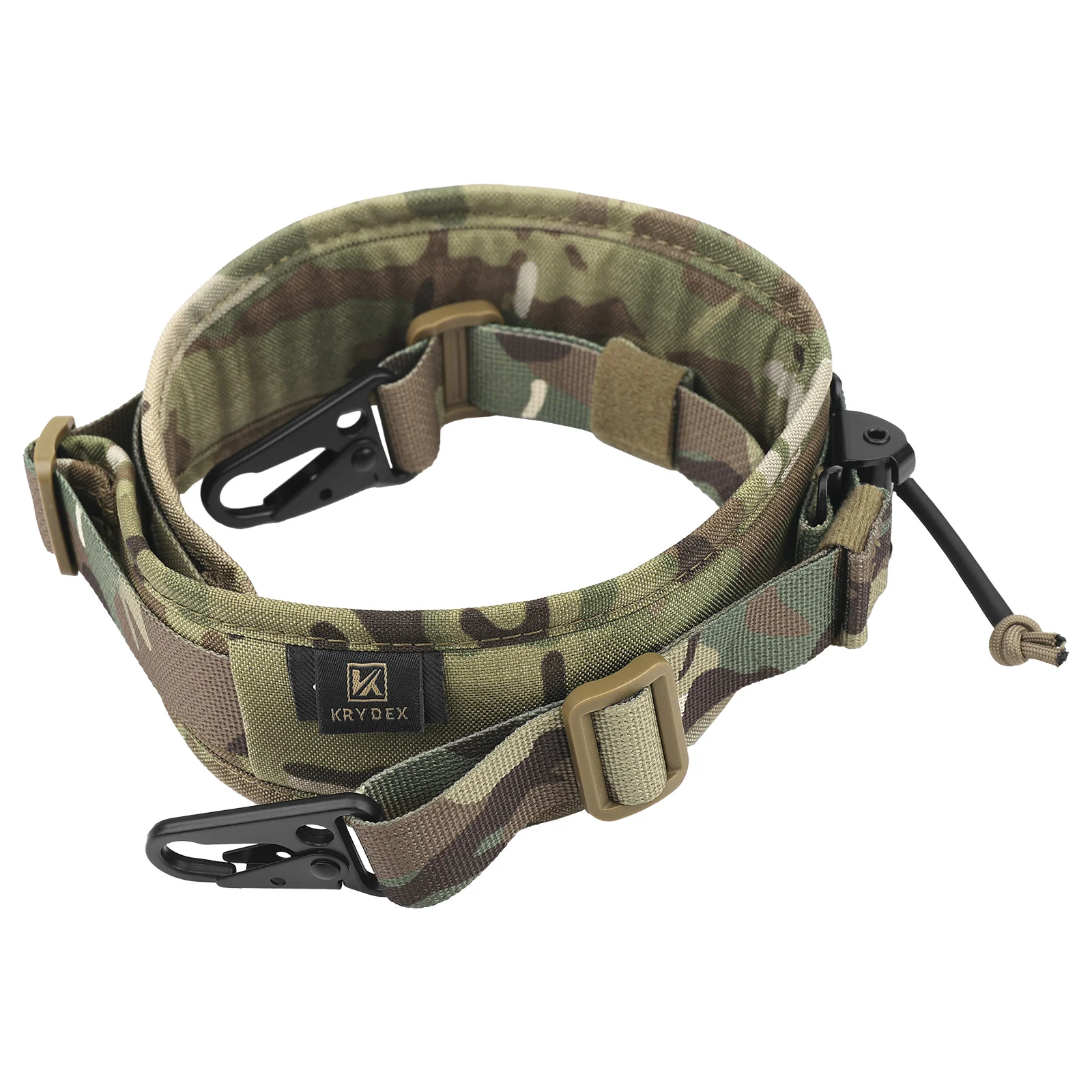 KRYDEX 500D táctico Rifle Sling correa de hombro Slingster 2 puntos acolchado pistola Sling hebilla de Metal escopeta cinturón accesorios de caza - imagen 2