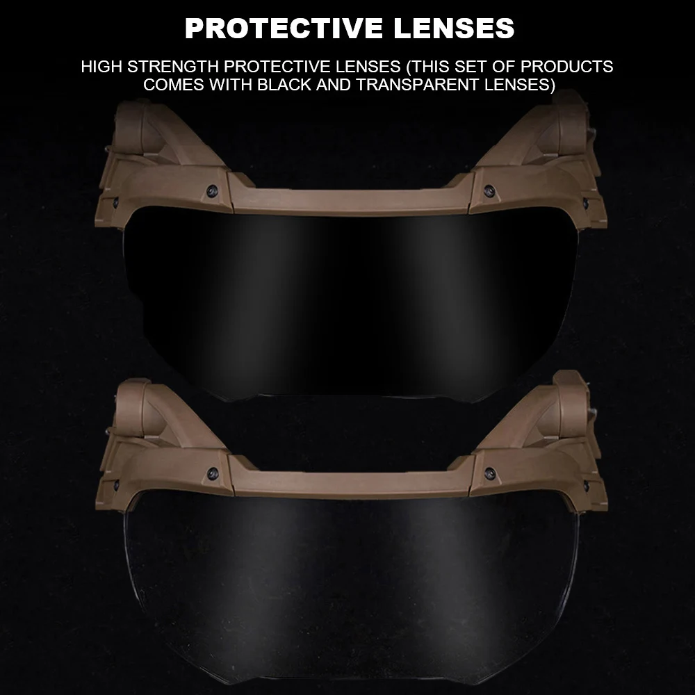 Casco táctico rápido con máscara de gafas, protección completa, caza, combate, Airsoft, deportes al aire libre, ciclismo, equipo de seguridad - imagen 4