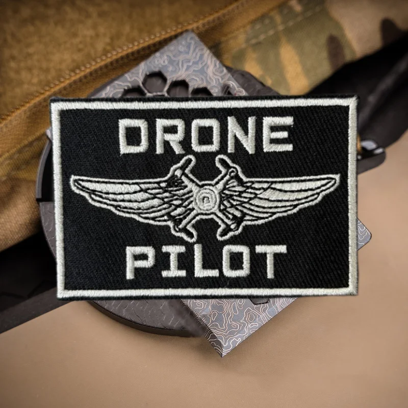 Parche Drone Pilot bordado militar velcro para ropa táctica