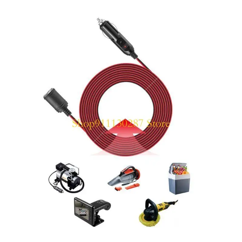 Cable extensión para encendedor coche J1HC, 12V, 24V, cargador con estilo, enchufe