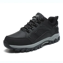 HIKEUP Botines impermeables de cuero genuino para hombre de exterior