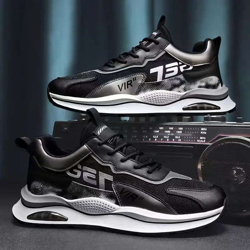 Zapatillas deportivas de moda para hombre, zapatos informales ligeros, transpirables, con cordones, para caminar, para correr, 2024 - imagen 2