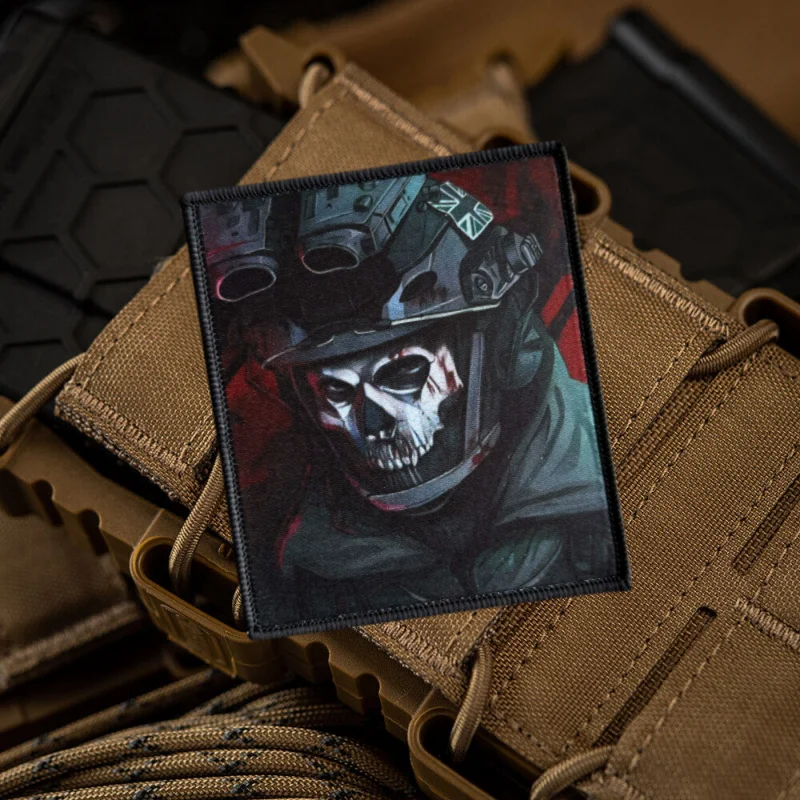 Call of Duty Ghost Mask Patch Skeleton Soldier Morale Badge ArmbandMilitary Print Patch for Clothing Tactical Backpack Stickers - imagen 5